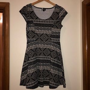 Printed skater dress